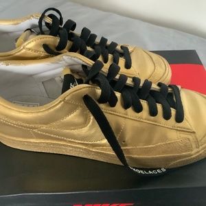Gold Nike blazers